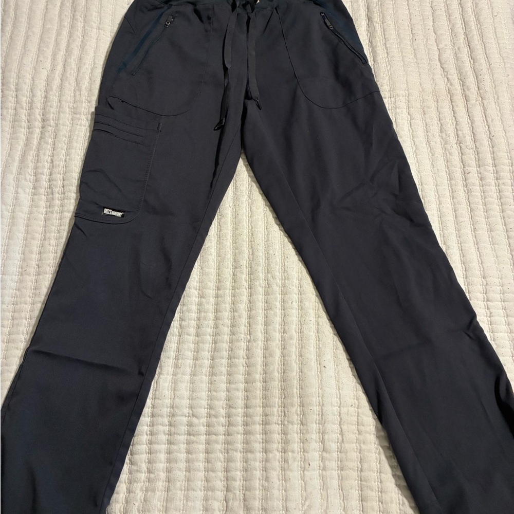 Women's Gray Cargo ScrubPants